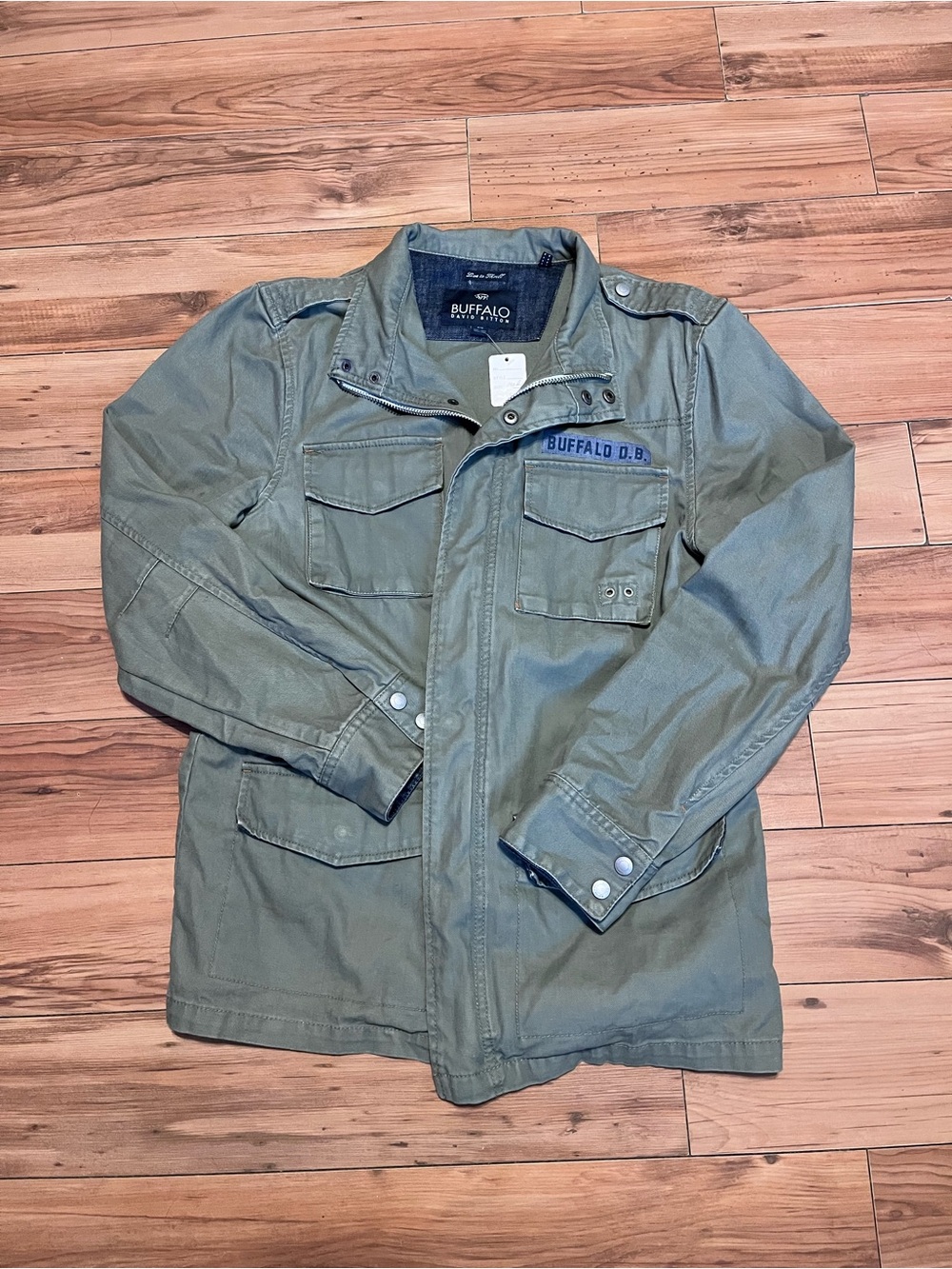 Buffalo David Bitton Olive Military Field Jacket